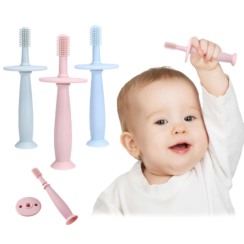 Health Wellness Gifts - แปรงสีฟันนิ้วมือเด็ก 1 ชิ้น ซิลิโคนนุ่ม แปรงทำความสะอาดฟันเด็ก ซิลิโคนเกรดอาหาร