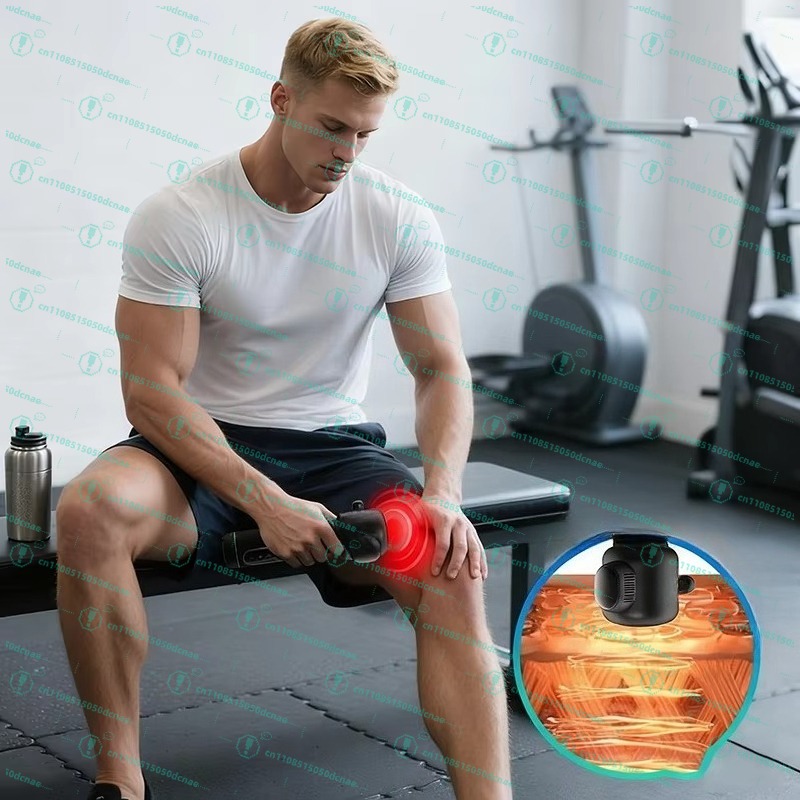 Massage Gun Deep Tissue - เครื่องนวดกระตุ้นกล้ามเนื้อแบบมืออาชีพ 4 หัว พร้อมระบบสั่นสะเทือน สำหรับนวดเนื้อเยื่อส่วนลึก นวดตัว