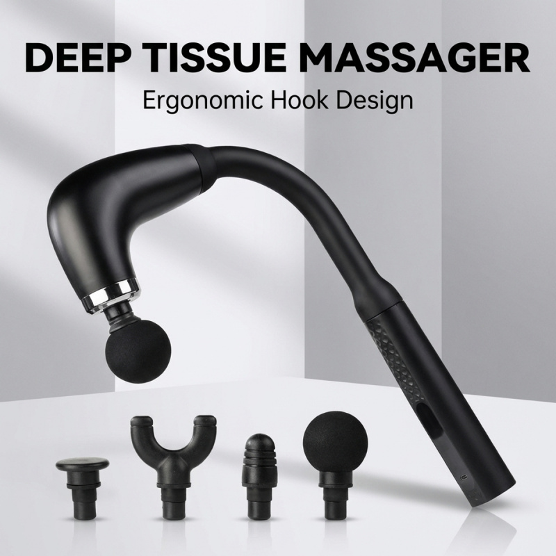 ปืนนวดกล้ามเนื้อไฟฟ้า 4 หัว นว - Massage Gun Deep Tissue บทวิจารณ์และราคา