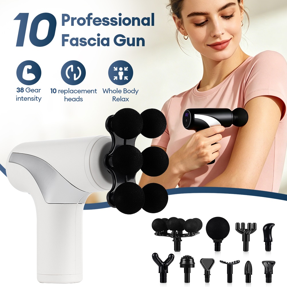 ปืนนวดแบบพกพา 38 ระดับการปรับ  - Massage Gun Deep Tissue บทวิจารณ์และราคา