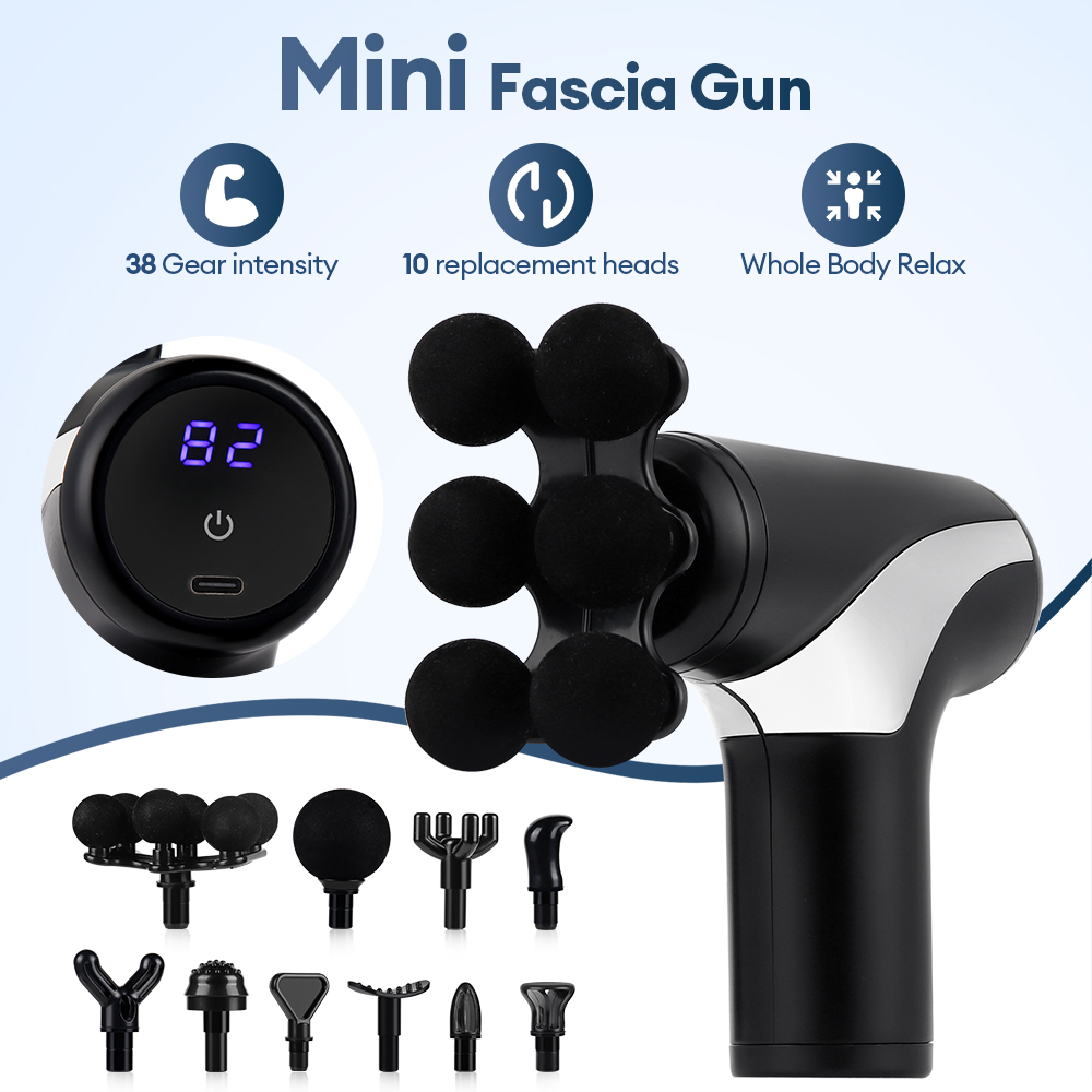 ปืนนวดแบบพกพา 38 ระดับการปรับ  - Massage Gun Deep Tissue บทวิจารณ์และราคา