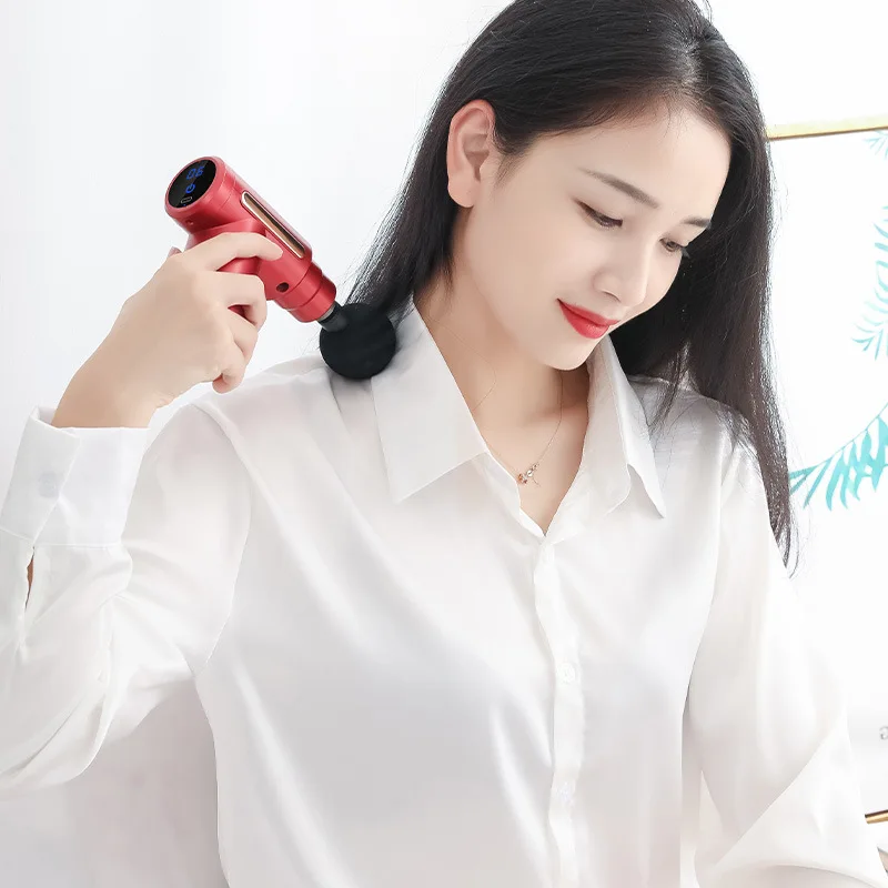 ปืนนวดขนาดเล็กแบบพกพา USB ชาร์ - Massage Gun Deep Tissue บทวิจารณ์และราคา