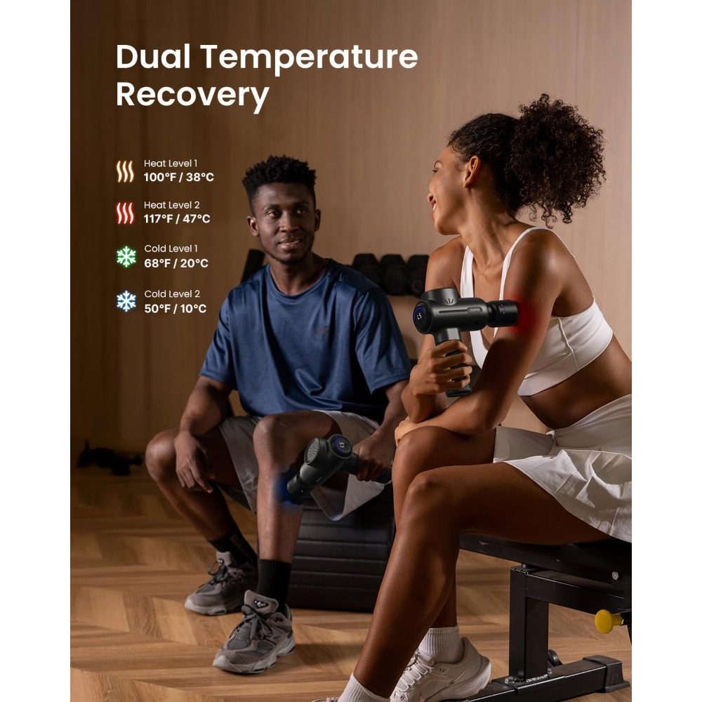 ปืนนวดกล้ามเนื้อแบบพกพาพร้อมระ - Massage Gun Deep Tissue บทวิจารณ์และราคา